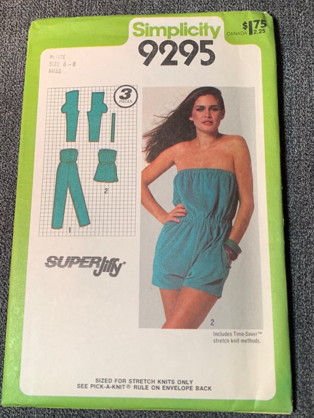 Simplicity Misses Romper Sewing Pattern Size 6 8 9295 Uncut